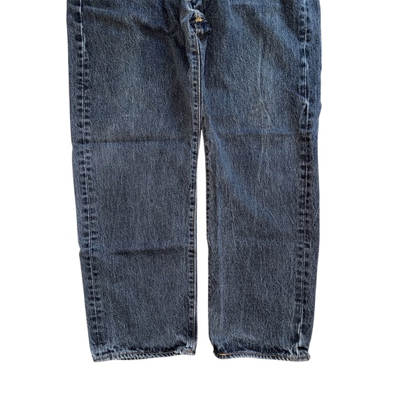 Levis 501 Original Fit Jeans Mens 32 X 27 Dark Wash Blue Straight Leg Denim - Picture 2 of 8